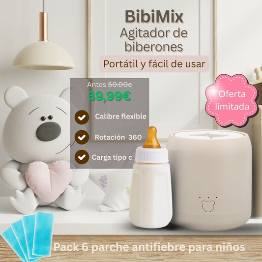 Pack Agitador de biberones BibiMix + parche
